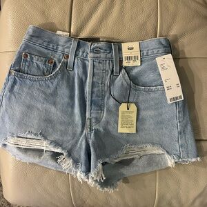 Levi's Women's Sky Blue Jean Shorts